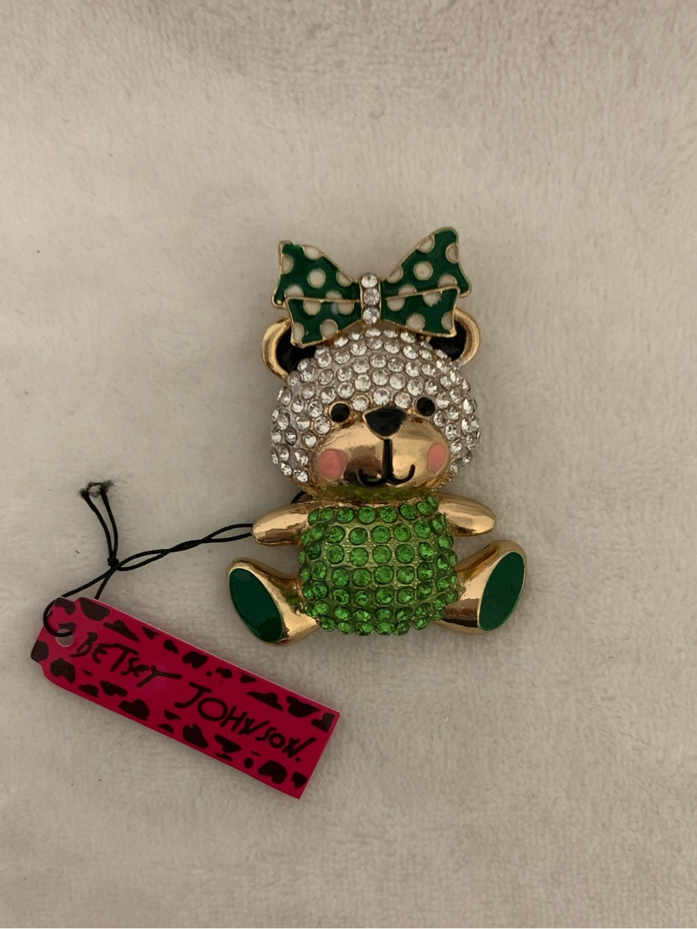 Betsey Johnson Teddy Brooch & Pendant